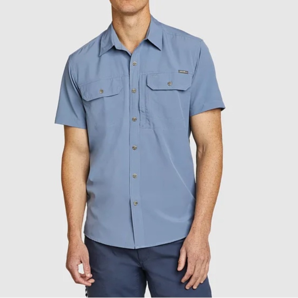 NWT Eddie Bauer Men's short sleeved flex shirt